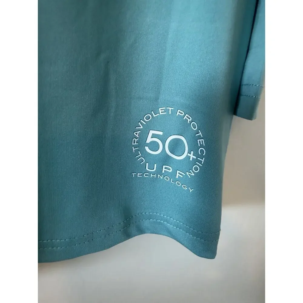 Maui and Sons Boys Sun Shirt UPF 50+ Long Sleeve Rash Guard, Large Blue